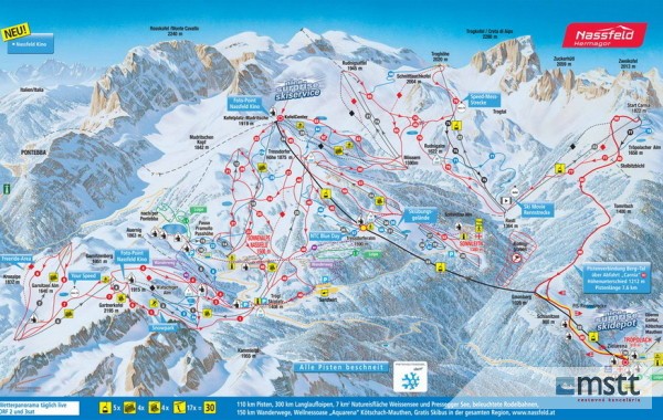 Nassfeld ski map
