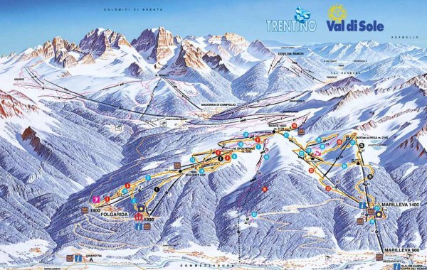 Folgarida Marilleva ski map