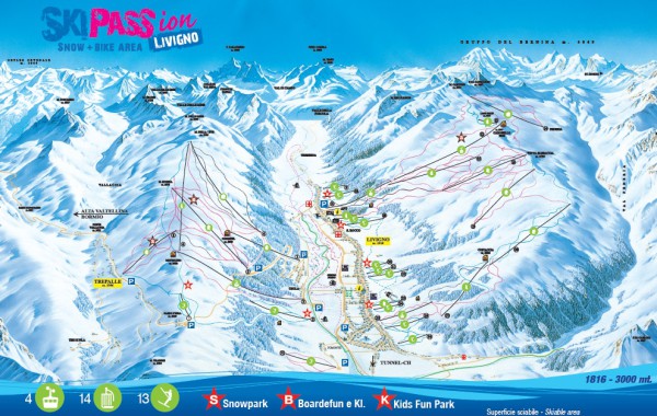 Livigno ski map