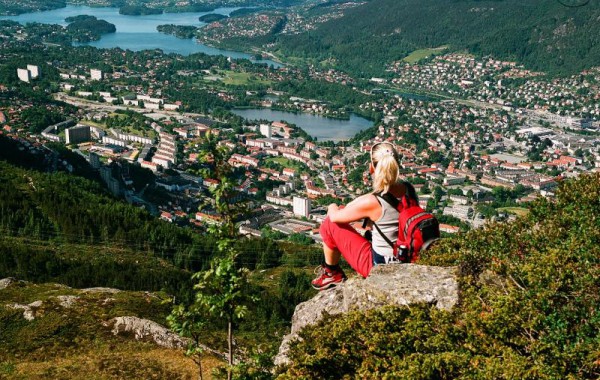 Bergen vyhlídka z Ulriken-Zítková
