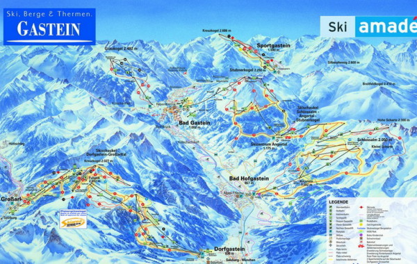 Gastein ski map