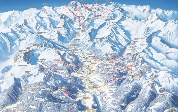 Stubai ski map
