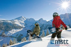 zwei+Snowboarder+am+Wiedersbergerhorn+Alpbach